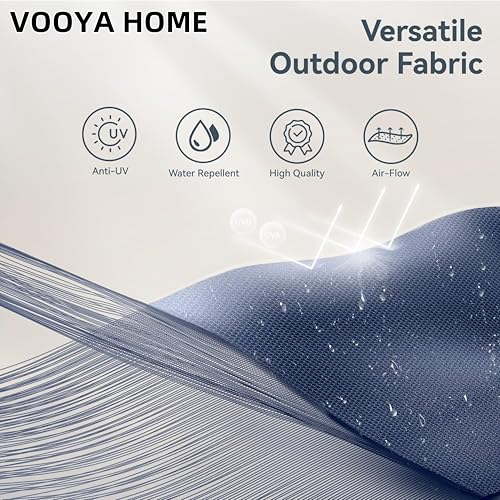 VOOYA HOME 15FT Double-Sided Patio Umbrella – Large Outdoor Market Umbrella with Crank, UV Protection, Water-Resistant Fabric for Backyard, Garden, Pool (Base Not Included)