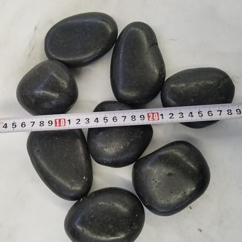 VOOYA HOME 20 lbs Black River Stones, 2-3 Inch Polished Pebbles, Natural Decorative Rocks for Garden and Home