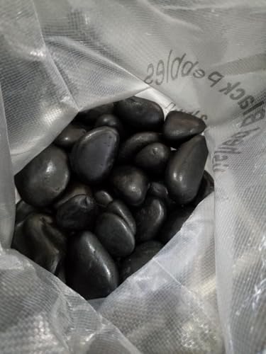 VOOYA HOME Polished Pebbles, Decorative Landscaping Stone, Round, 1.5 to 3 Inch, 2000 lbs