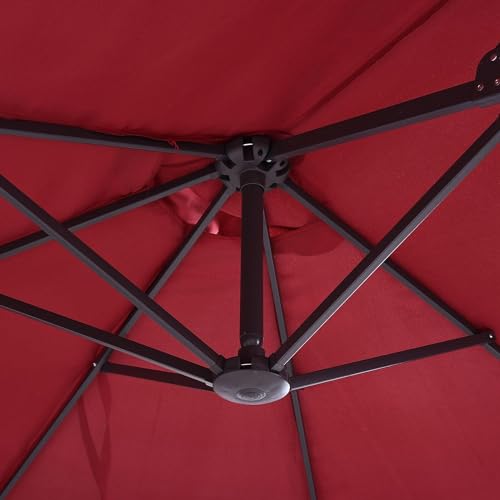 VOOYA HOME 15FT Double-Sided Patio Umbrella – Large Outdoor Market Umbrella with Crank, UV Protection, Water-Resistant Fabric for Backyard, Garden, Pool (Base Not Included)
