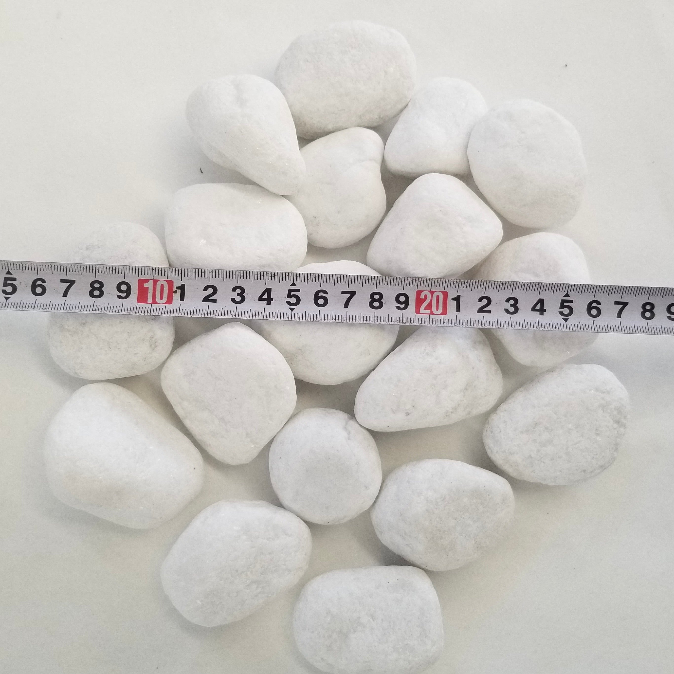 VOOYA HOME White Polished River Stones – Natural Decorative Pebbles for Garden & Landscaping