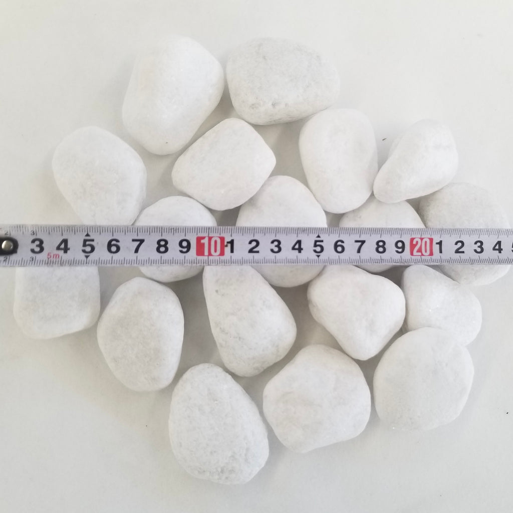 VOOYA HOME White Polished River Stones – Natural Decorative Pebbles for Garden & Landscaping
