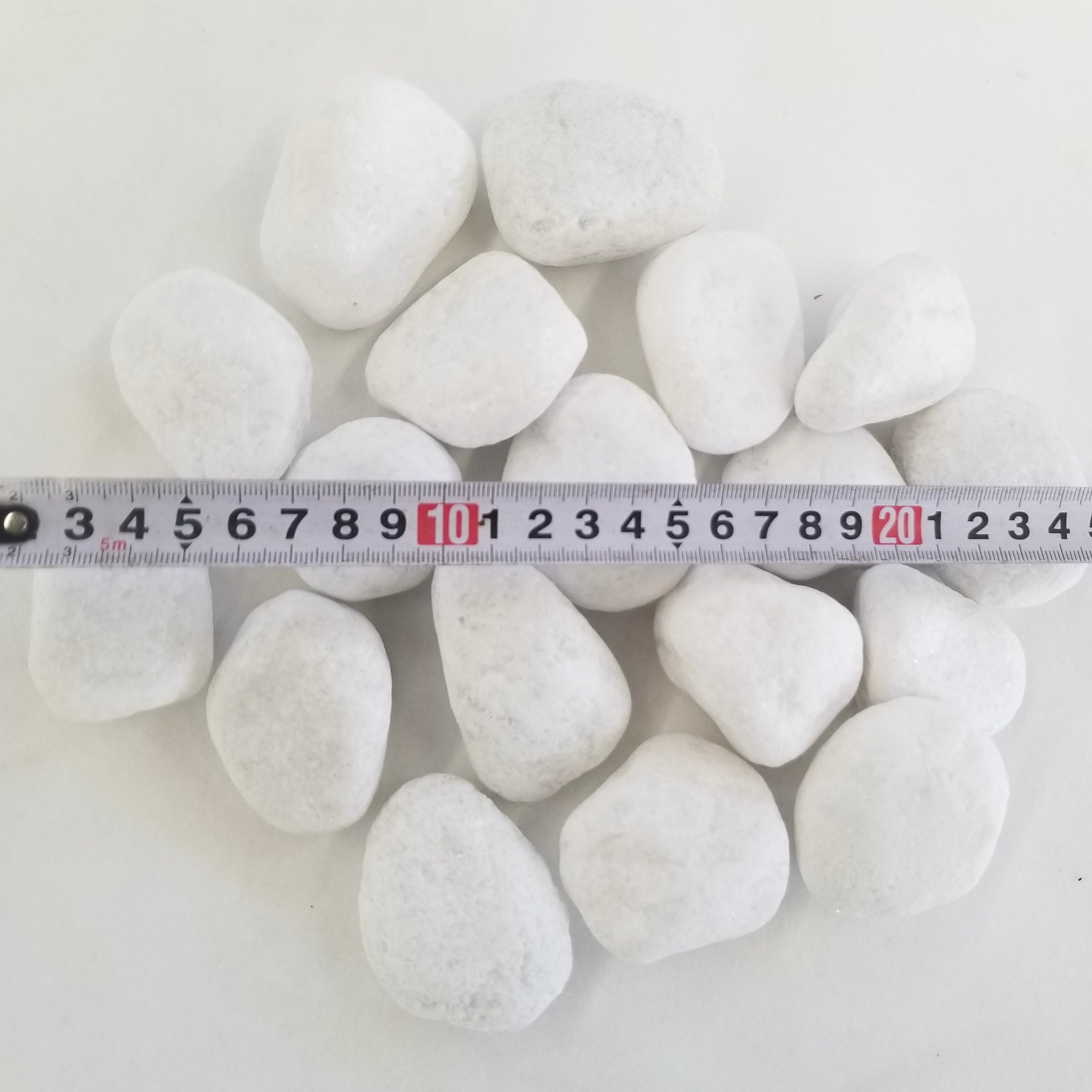 VOOYA HOME White Polished River Stones – Natural Decorative Pebbles for Garden & Landscaping