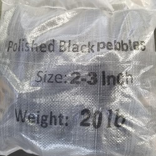 VOOYA HOME 20 lbs Black River Stones, 2-3 Inch Polished Pebbles, Natural Decorative Rocks for Garden and Home