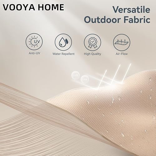 VOOYA HOME 15FT Double-Sided Patio Umbrella – Large Outdoor Market Umbrella with Crank, UV Protection, Water-Resistant Fabric for Backyard, Garden, Pool (Base Not Included)