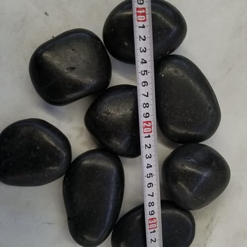 VOOYA HOME 20 lbs Black River Stones, 2-3 Inch Polished Pebbles, Natural Decorative Rocks for Garden and Home