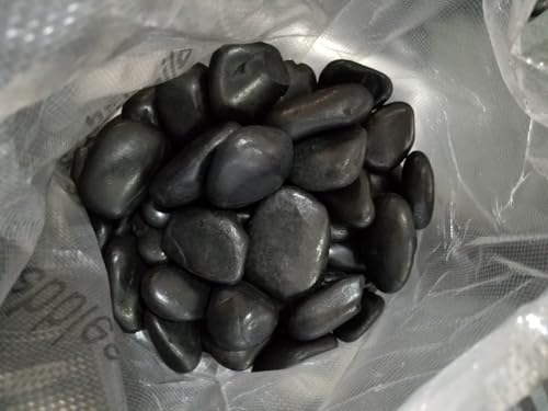 VOOYA HOME Polished Pebbles, Decorative Landscaping Stone, Round, 1.5 to 3 Inch, 2000 lbs